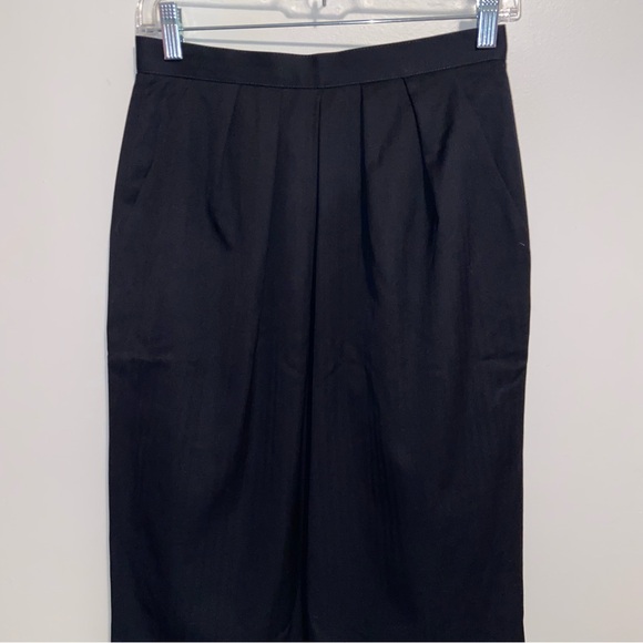 Pendleton Skirt Womens Small 27” Waist 100% Wool Pencil Pockets Secretary Black - Picture 9 of 12